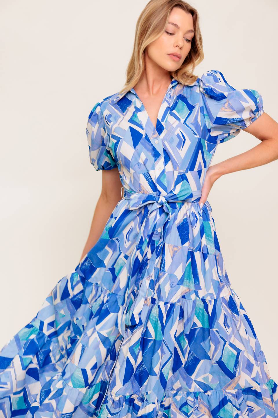 FAITHFUL WISH OYSTER WOVEN MDI DRESS Flying Tomato